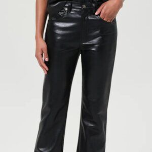 NWT!! AGOLDE Mid Rise Kick Boot (Recycled Leather) In Detox Sz 24